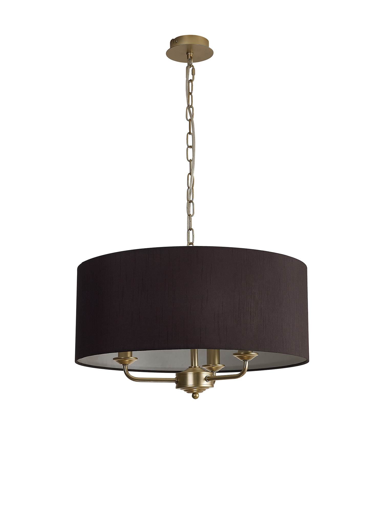 Banyan 50cm 3 Light Pendant Champagne Gold, Black DK0968  Deco Banyan